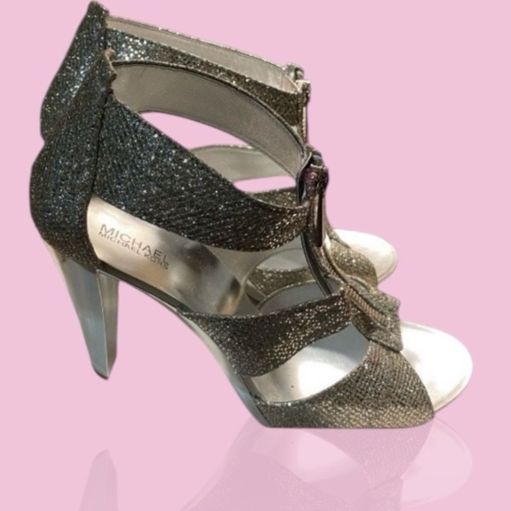 Michael Kors Sparkling Silver Heels